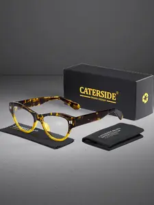 Retro Plastic Cat Eye Prescription Frame CP Temple Tips Optical Frame Minimalist Punk Edgy Style Unisex Perfect for Street Photography Music Festival Party Travel Road Trip Cycling Beach Wedding