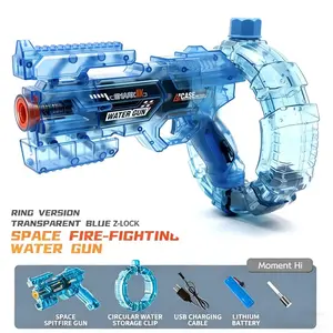 LED Electric Water Blaster with Space Energy Ring Design, High-pressure & Long-range, Large Capacit【Safe & Harmless Water Gun Toy】 outdoor party summer water gun
