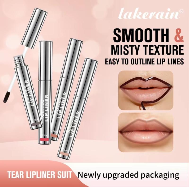 Shop Clearance Valentine's Day Gifts 4Pcs Peel Off Lip Liner Stain Set Waterproof Nude Matte Lip Tint Non Fading 24H Color Hold for All Skin Types Eyeliner