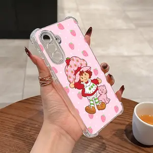 Strawberry Shortcake Anime Tough Phone Case for Samsung Galaxy a Series, Anti-Drop Transparent Soft Back Cover, 4g 5g Compatible