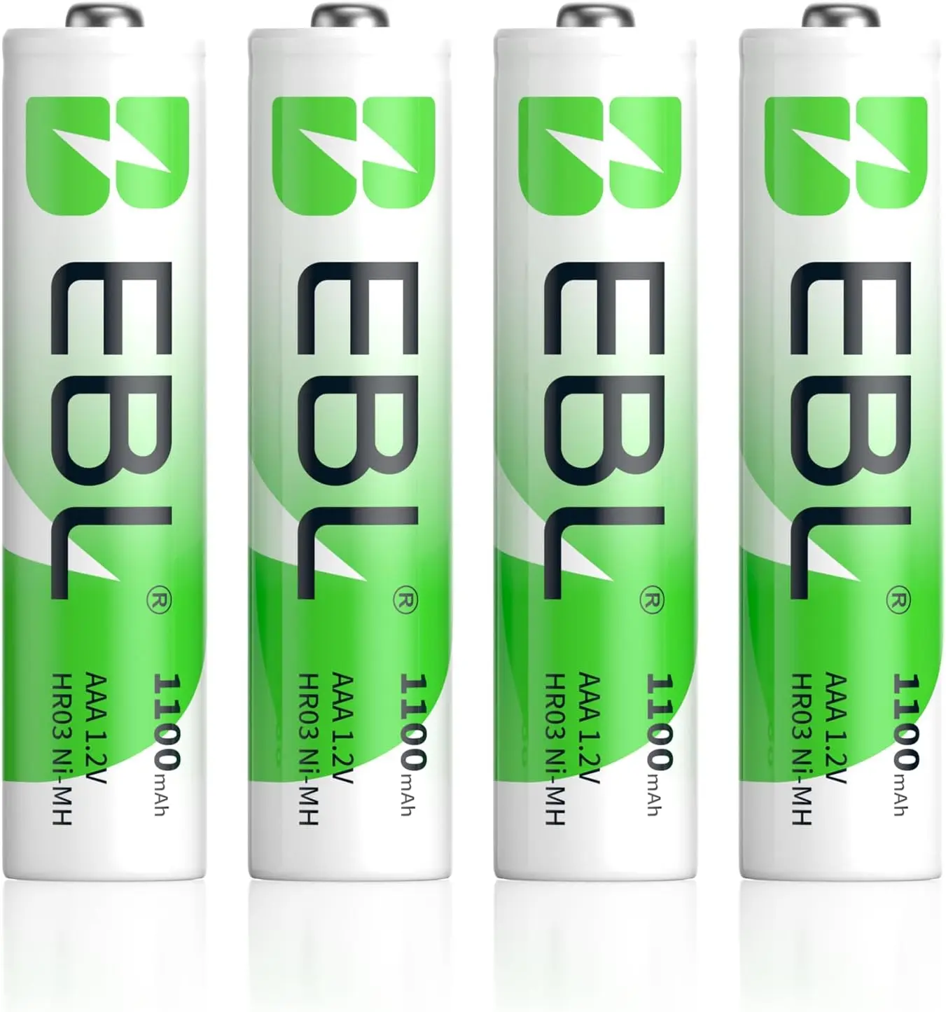 EBL 1100mAh Super Capacity AAA Rechargeable Batteries, 4 Pack/8pack/16pack/20pack/24pack