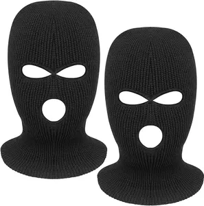 2 Pieces 3-Hole His & Hers Full Face Ski Mask