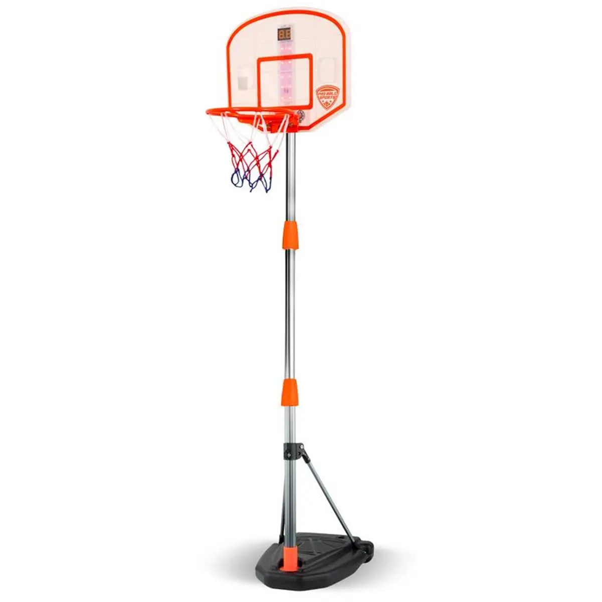 Maccabi Art  Pro Ball Adjustable Height Design Up to 65 Portable Electronic Scoreboard Basketball Hoop for Kids, Multifunction, Electronic Lights