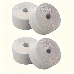 Toilet Seal Caulk Strip Tape, 2/4 Rolls Self-adhesive Waterproof Caulk Strip Tape, Durable & Flexible for Leak Protection, Kitchen Sealing