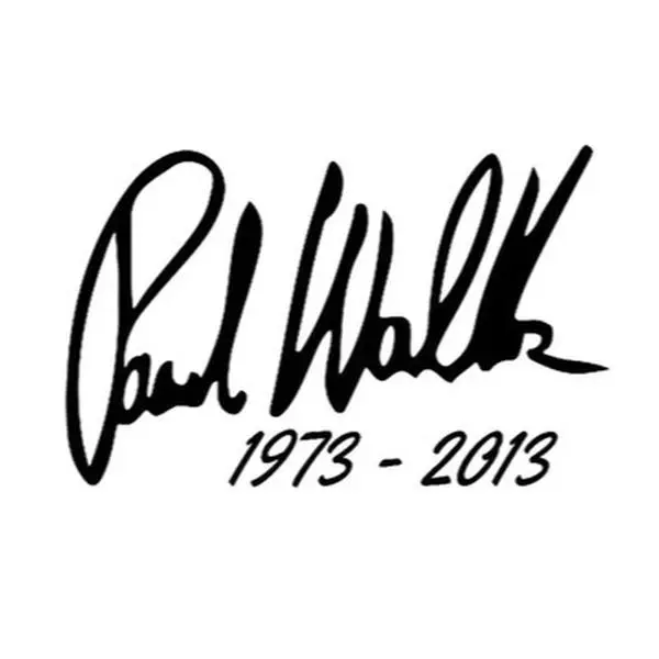 Paul Walker Signature Vinyl Decal car sticker - 8 Inch Wide
