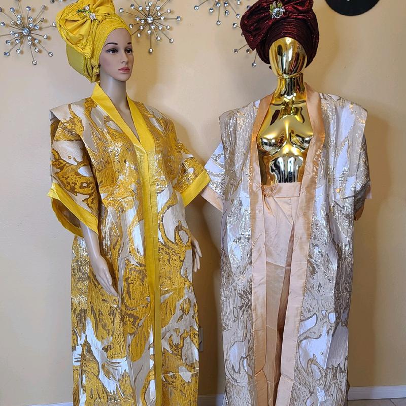 Brocade Damask Kimono Set - Women's Gowns with Red and Pink Patterns, Ideal for Casual Wear - Womenswear