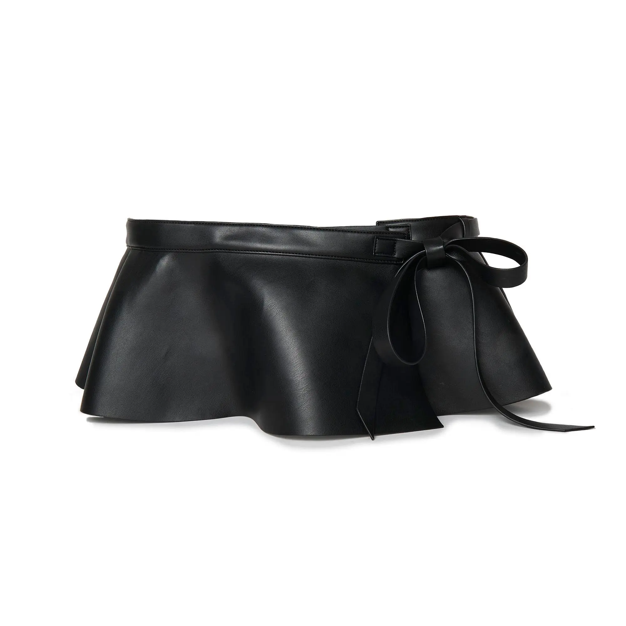 JET FAUX LEATHER PEPLUM BELT