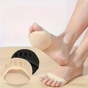 10 Pack High Heel Toe Pads, No Slip Toe, Comfortable Foot Protection Anti-Slip Shock Absorption, Soft Breathable Washable Women's Shoe Insoles