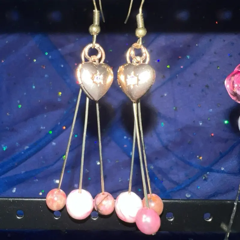 Heart locket earrings