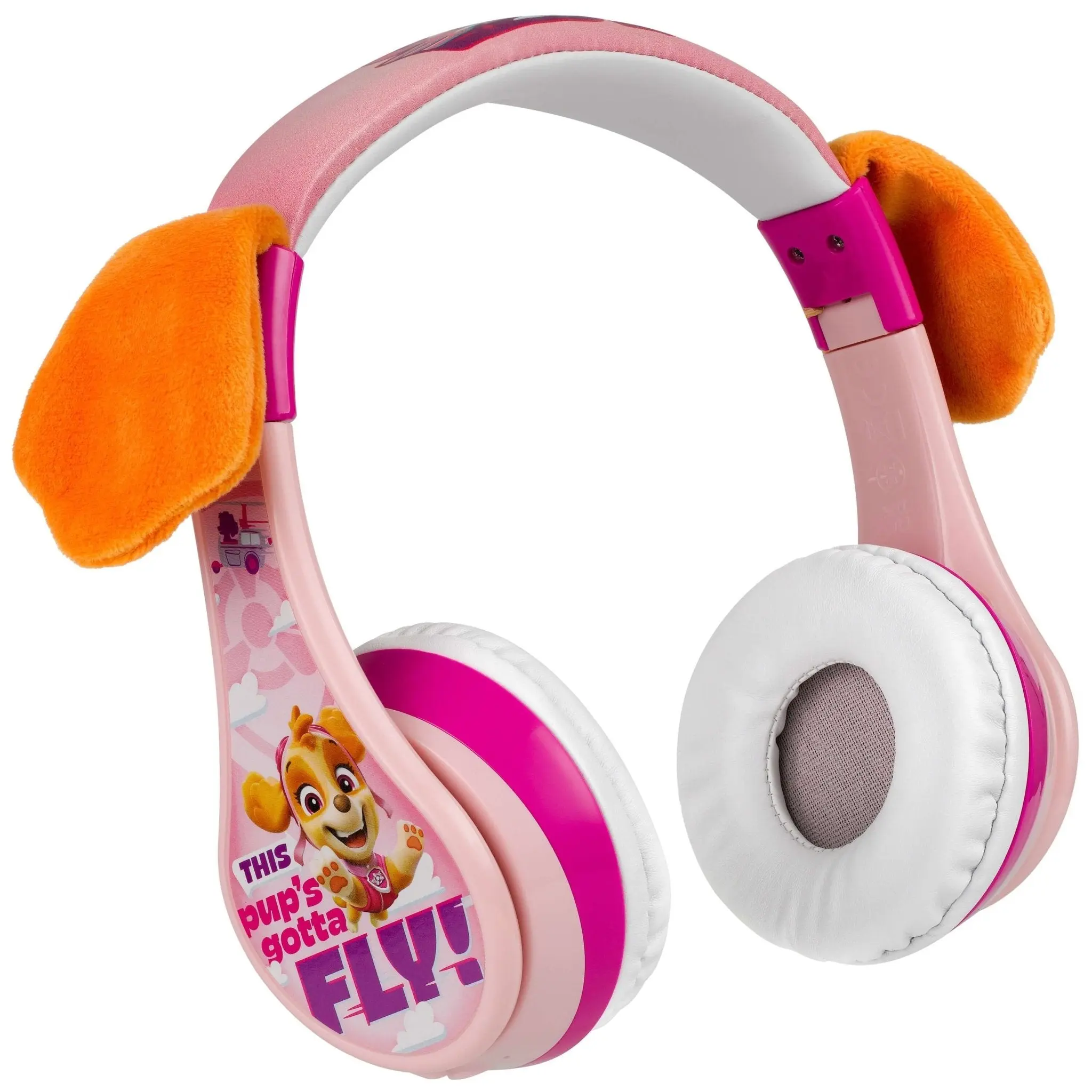 Paw Patrol Skye Kids' Wireless Bluetooth Headphones - Stereo Audio, Rechargeable Battery, Adjustable Fit, USB Charging Cable, Multi-Device Compatible, Ideal for Paw Patrol Halloween Costumes