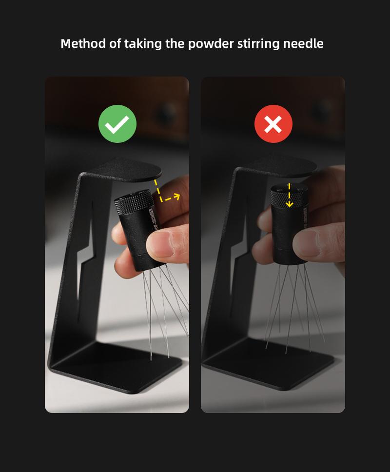 MHW-3BOMBER Espresso Distribution Tool Coffee WDT Adjustable Needles Stirrer with Magnetic Rack Professional Barista Accessories