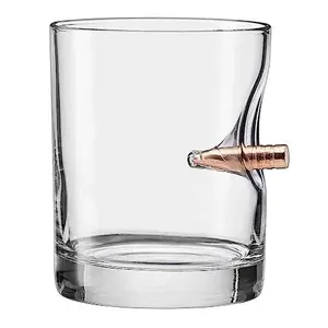 Rocks Glass with Real .308 Bullet - 11oz