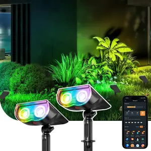 [Summer Vibes] Linkind Smart Solar Spotlight SL5C Color Changing Cool Warm White Landscape Lighting APP Control Solar Lights Outdoor IP67 Waterproof for Yard Garden Pathway