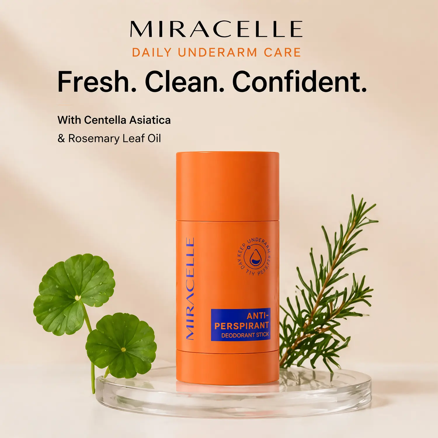 MIRACELLE Deodorant Stick,24 Hour Odor Control, No Aluminum, Baking Soda, Parabens, Phthalates, Ethanol,all-day odor protection,Everyday Protection for Women & Men,1.4 oz
