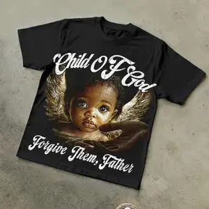 Child Of God, Forgive Them Father Print Cotton T-shirt 2026