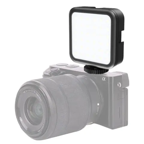Portable Light, Rechargeable LED Video Light, Camera Fill Light, 6000K Light with Cold Shoe Mount for Sony, Nikon, Canon DSLR Camera, Vlogging, Live Streaming, Photographic Fill Light, Rechargeable Photography Lighting