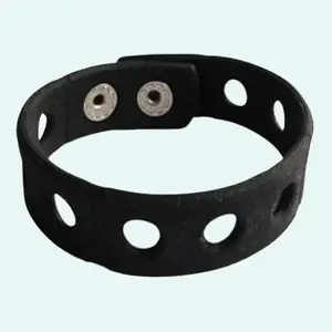 Black Silicone Wristbands for Shoe Charms Sport Bracelets -  7" (18cm) or 8" (21cm)