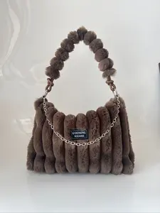 Autumn Winter New Plush Crossbody Shoulder Bag, Y2K Style Tie-Dye Design, Large Capacity Chain Bag for Women, Girls, Students, Shoulder Bag Purse, Chain Crossbody Bags, Fashion Crossbody Bag