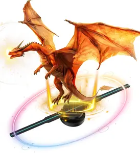 3D Hologram Fan, 16.5 Inch 3D Hologram Projector  LED Holographic Advertising Display with Remote, WiFi and APP, Holographic Video Advertising Projector for Business,Bar,Halloween (42CM, 8G)