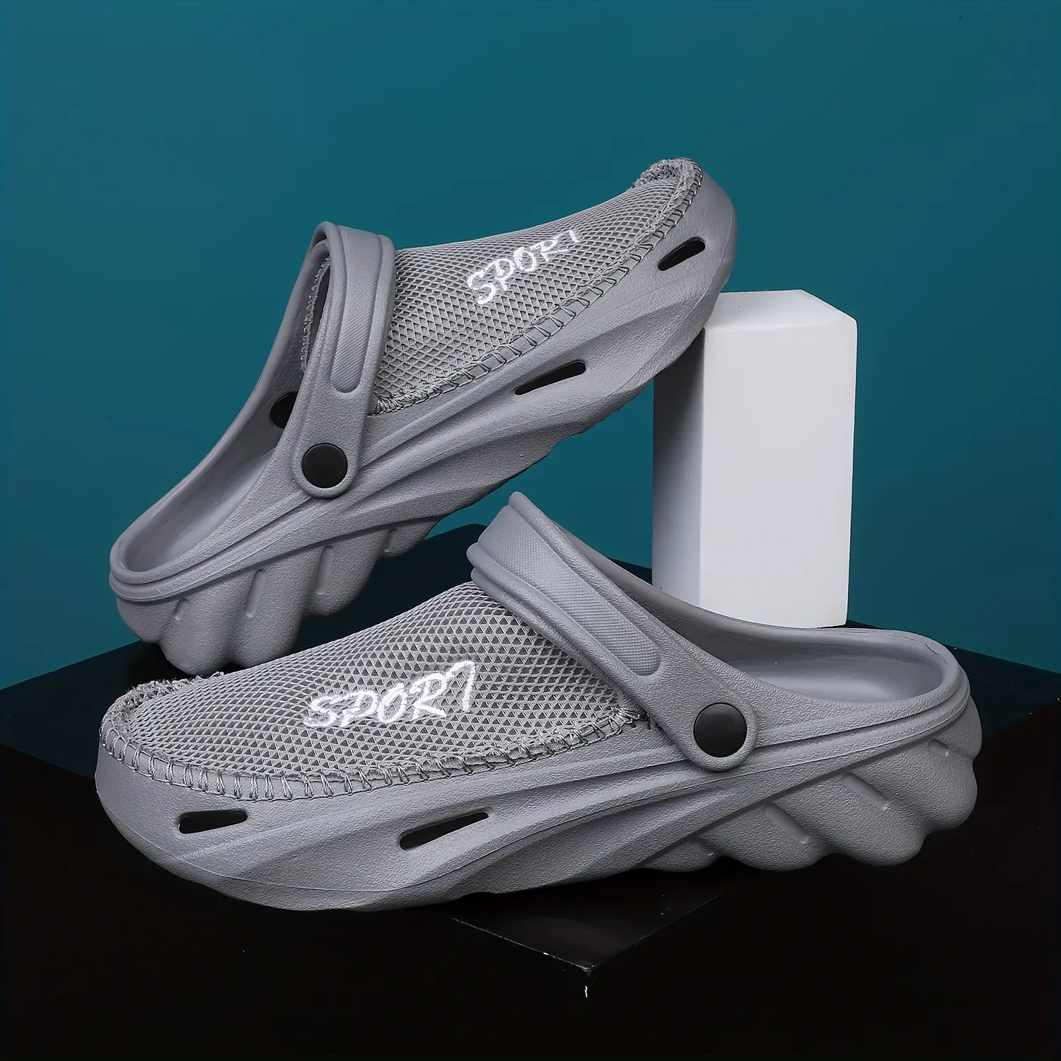 2026 Lightweight Casual Hollow Mesh Closed Toe Slippers Comfortable Soft Sole Sports Men Sandals Cushion Walking Durable Slip Outdoor Sport Staple Ventilated Comfort Breathable Up Classy Chic Modern Stylish Go To Nature