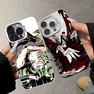 1PC Luxury Comic Code Geass Phone Case For IPhone 17 Air 16 15 14 13 12 11 Pro Max Plus Color Shockproof Back Silver Cove