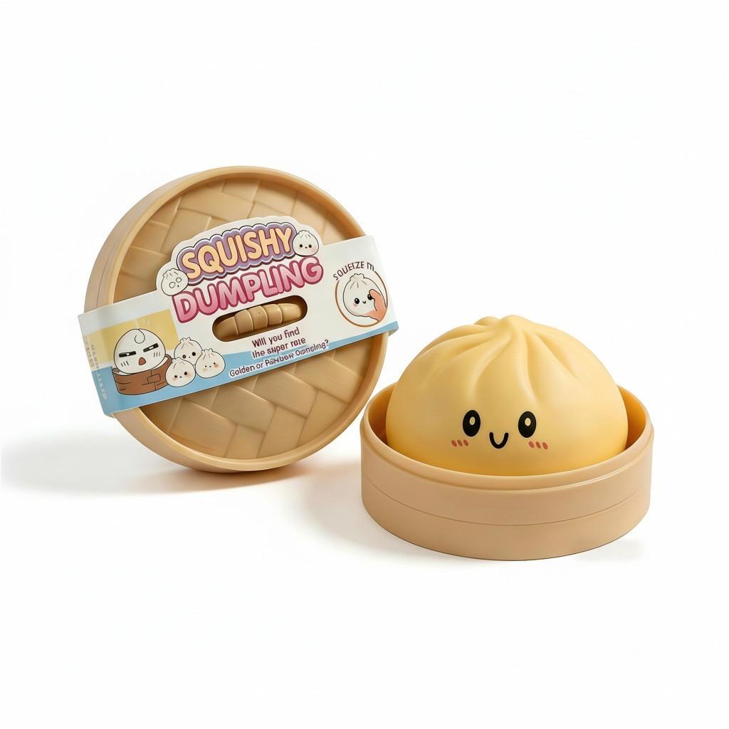 Cute Dumpling Squeeze Toy Box - Creative Sensory Game & Stress Reliever, Soft Dough Fidget Ball for Office, School, or Casual Play