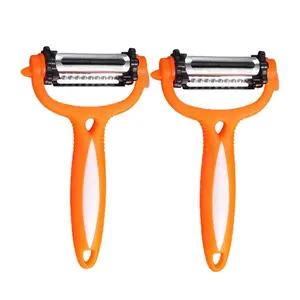 2Counts/Set Three-In-One Anti-Slip Peeler, Multi-Function Slicer Shredder Kitchen Tool, Durable Apple Potato Carrot Processor, Home Accessories Set