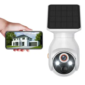 1080p Wireless Camera with Solar Panel, AI Human Detection, Smart Motion Tracking, Night Vision, 2-Way talk, Cloud Storage, 2.4 GHz Wi-Fi, Outdoor Security Camera