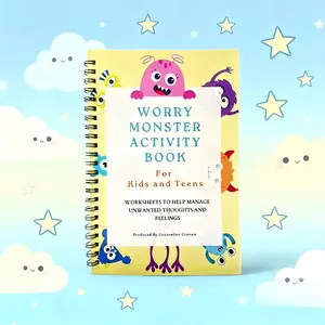 Teen Monster Activity Manual, Manage Unwanted Thoughts and Emotions Workbook, Mental Health Support Tool, Youth Self-Help Guide
