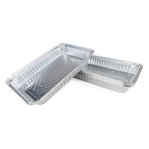IDL Packaging 4 lb. Oblong Aluminum Foil Pans - 13" x 9" x 1.5” (pack of 5) - Disposable Foil Baking Dishes - Great for Grilling, Roasting, BBQ, Cooking, Freezing