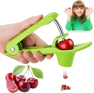 Cherry Pitter Olive Pitter Tool Durable ABS & Stainless Steel Cherry Pitter Remover with Space-Saving Lock Design for Fresh Cherry Dishes Pie Jam and Cocktail Cherries Easy to Clean Dishwasher Safe Fruit Kitchen