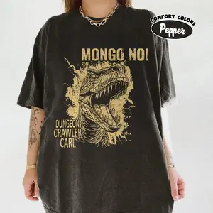 Dungeon Crawler Carl Shirt, Princess Donut and Mongo Tee, Sci-Fi Fantasy Book Shirt, Geek Gift for Him Her, Bookish Graphic T-shirt, Gift for Men, Gift for Women, Crew Neck T-shirt, Trending T-shirt