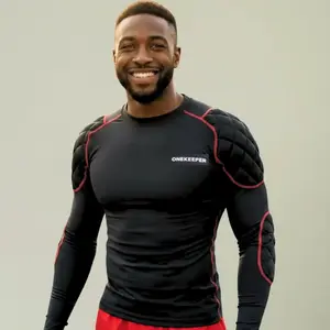 ONEKEEPER 16 mm Padded Goalkeeper Compression Long Sleeve Shirt