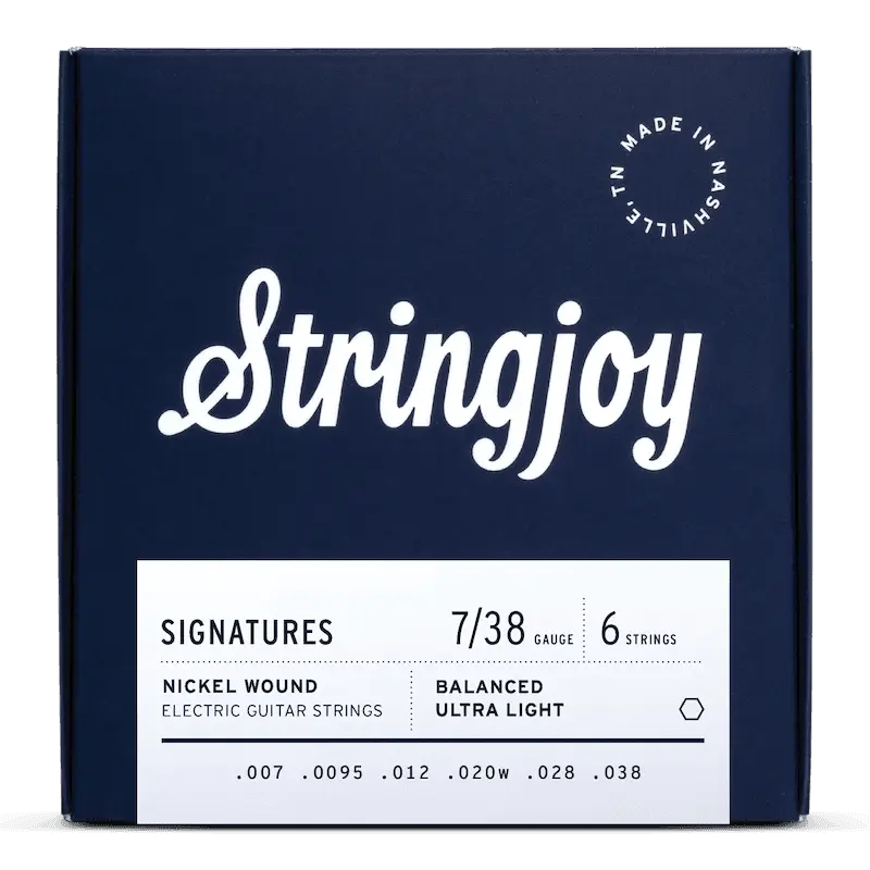 Stringjoy 7-38 Balanced Ultra Light Nickel Wound Electric Guitar Strings