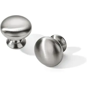 10 Pack Cabinet Knob- Brushed Nickel Furniture Hardware Handles for Kitchen Cabinets Bedroom Dresser Wardrobe Cabinet Pulls