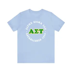 Alpha Sigma Tau Circle Bella Canvas Favorite Tees