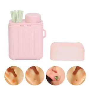 Mother's Day Gifts Ear Hole Ear Care Kit,Earrings Hole Cleaner,Disposable Aftercare Cleaner, with 240pcs Ear Piercing Hole Cleaner Floss & 10ml Cleaning Solution for Women Men (Rose Fragran) (Rose Fragrance 240pcs)