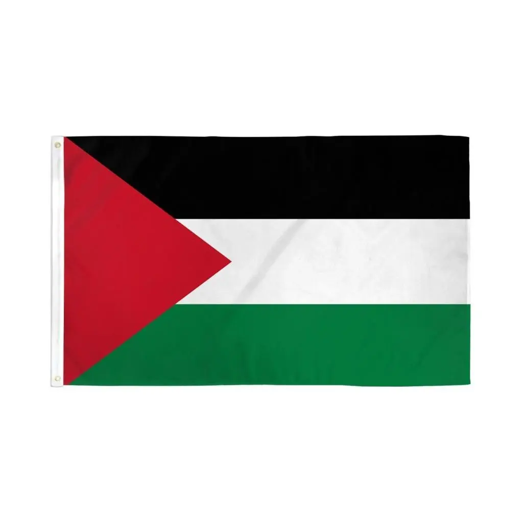 Palestine National Flag, 3x5ft Polyester Banner with Dye-Sublimated Printing, Bold Colors, Hangable Header Tape, Party Decor Backdrop Supply for Home Festivities & Indoor Use, Indoors