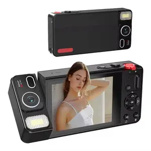 Vlogging Rotatable Camera with 4K/30fps Videos Auto Focus Fast Focusing Face/Object Tracking Portable Handycam Digital Zoom 18x Camcorder