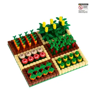 Plant Farm Building Blocks Set, Orchard Crop Assembly, Pumpkin Radish Corn Mushroom Pineapple, Creative DIY Model Gift, Desktop Decoration