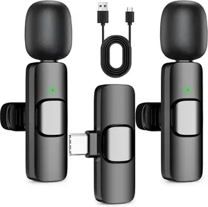 Pink Wireless Microphone for iPhone & Android - Mini Clip-On Mic with Noise Cancellation, 65ft Range, 8H Battery, USB-C/Lightning - for TikTok, YouTube, Podcast, Live Streaming