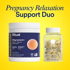 Ritual’s Pregnancy Relaxation Support Duo with Essential Prenatal Multivitamins to Support Pregnancy Nutrient Demands and Magnesium+ Nightly Drink Mix with Magnesium to Help Ease Leg Cramps During Pregnancy*, 30 Day Supply