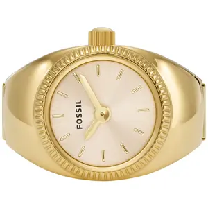 Fossil Women's Goldtone Stainless Steel Ring Watch