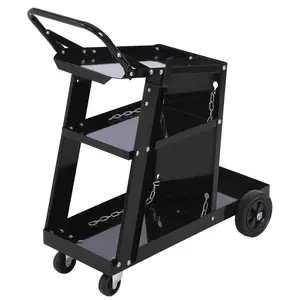 Welding Cart, 3 Tier Welding Carts for Mig Welder with Wheels and Tank Storage Safety Chains,Weight Capacity 220 LBS
