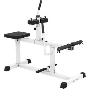 Soozier Seated Calf Raise Machine, Adjustable Calf Machine Leg Machine, for Home Gym Calf, Waist, Arm Training, White