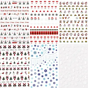 6 packs Christmas Nail Stickers Set – Cute Holiday Nail Art Decals with Santa, Snowflakes, Reindeer & Festive Designs