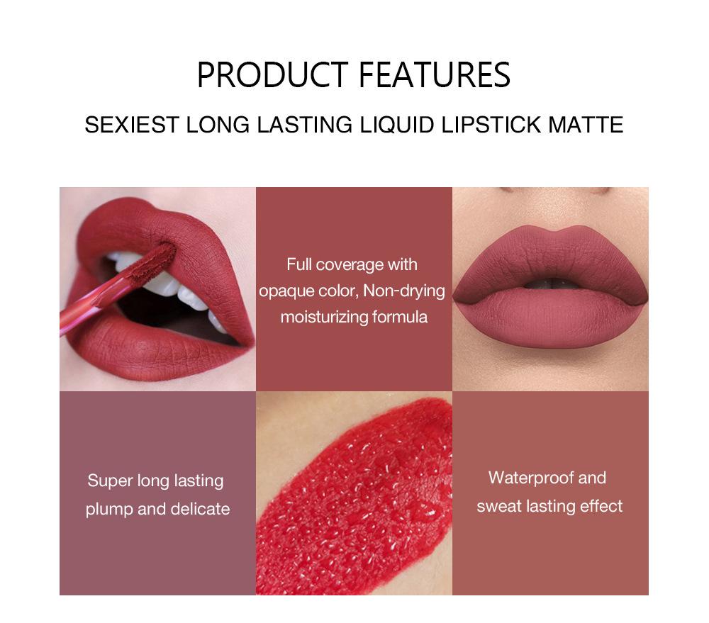 6 Counts Waterproof Long-LastingMatte LipstickSet Easily Tinted andMoisturizing Lipsticks Suitable for AllOccasionsLip Makeup Matte LipGlossLipstick Pearls Girls and WomenMakeup Accessories Cosmetic Glossy