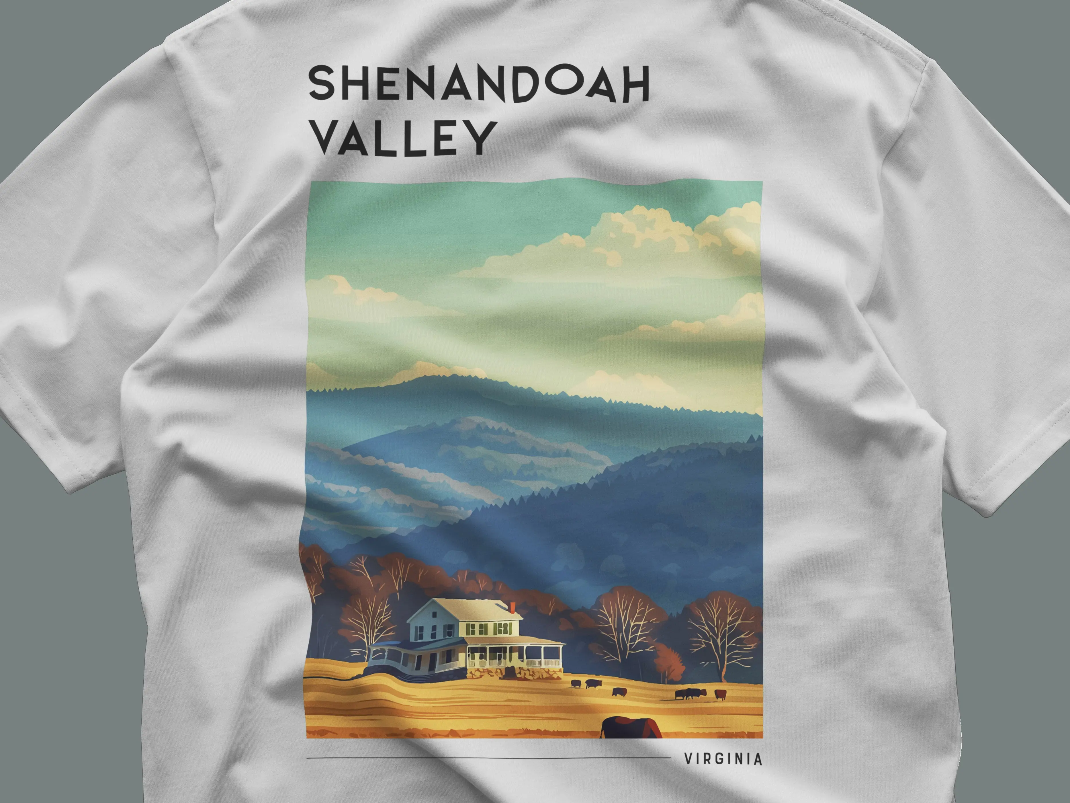 Shenandoah Valley Travel T-Shirt | Blue Ridge Mountain Adventure Tee