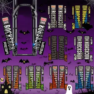 6 pieces/sheet, new mountain bike front fork sticker, suitable for Ro Shox SID road bike, MTB racing accessories decorative Decal Sticker