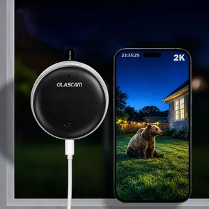 2K Window Camera with UltraColor Night Vision, AI Alerts, Dual-Band WiFi, 24/7 Recording, Stick-on, No Drilling, 2-Way Talk for Home Security